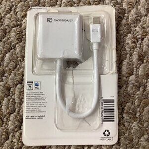 NEW Philips Mini Display Port to VGA  Monitor Adapter for Windows7and up and Mac